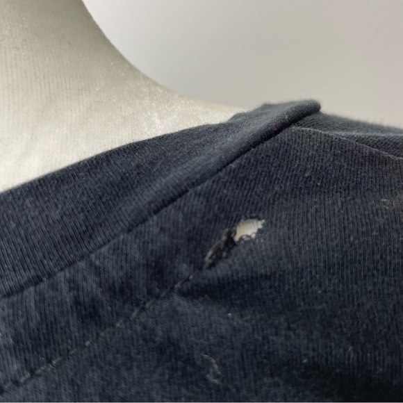 Karl Lagerfeld Women’s Metallic Sequins Logo Puffed Short Sleeve Shirt Size M - Picture 7 of 9